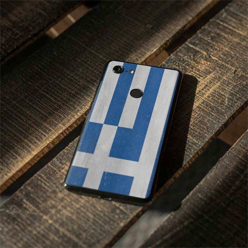 Greece Flag Distressed Google Pixel 3 XL Skin